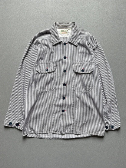Replay 80s Railroad Stripe Chore Shirt Medium