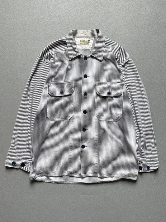Replay 80s Railroad Stripe Chore Shirt Medium