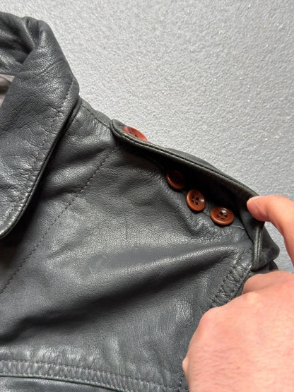 Paul Smith 2000s Leather Utility Jacket Large