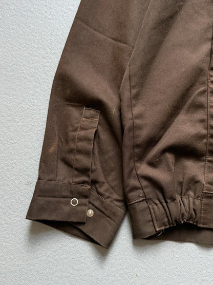 British Workwear Zip Jacket 80s XL Brown