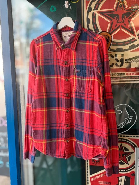 Hollister Mens Flannel Shirt Large Y2K