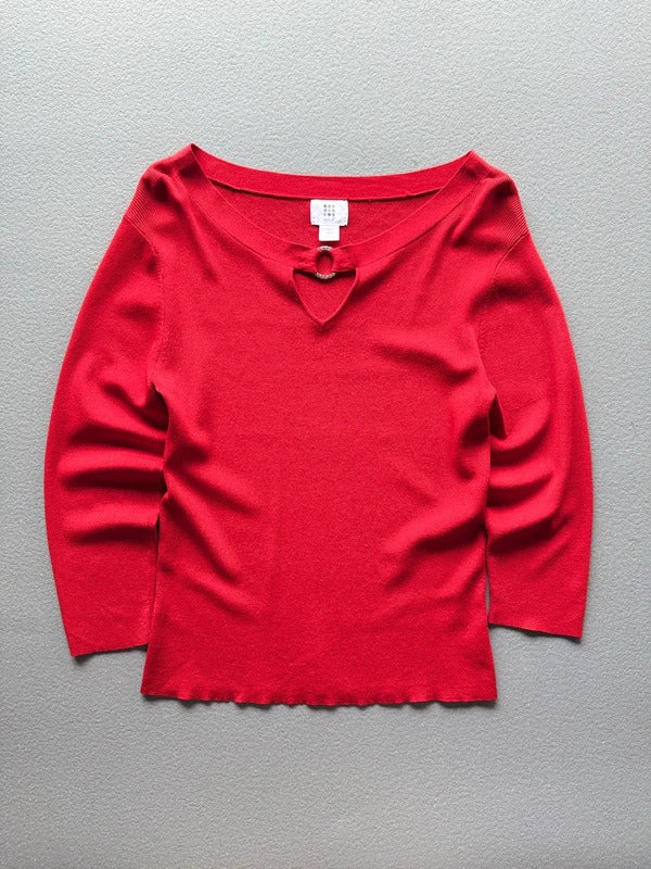 APT. 9 Red Keyhole Knit Top – Women’s Small