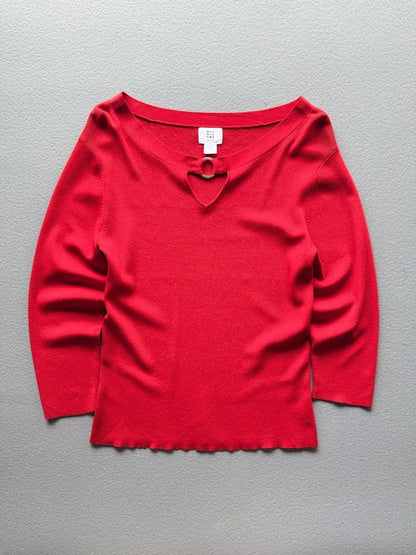 APT. 9 Red Keyhole Knit Top – Women’s Small