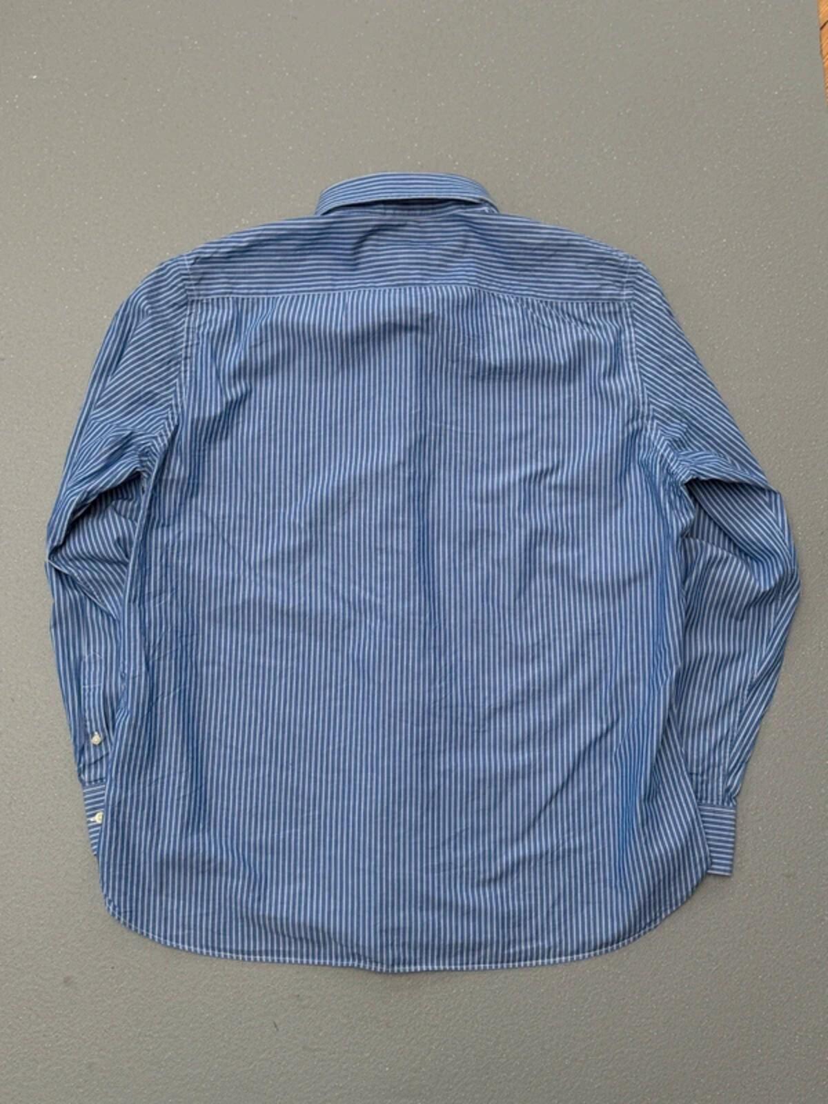 American Eagle Y2K Smart Pin Stripe Blue Shirt XXL