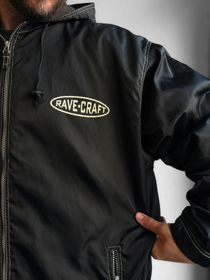 Y2K 90s Rave Jacket Fleece Lined XL