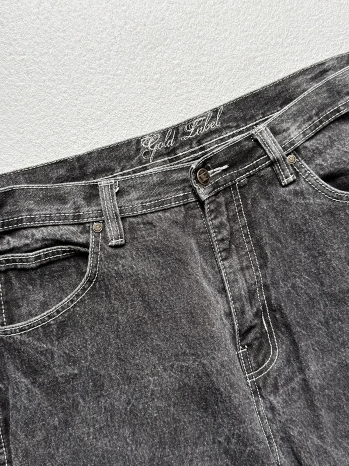 Baggy Y2K Denim Shorts Grey 36”