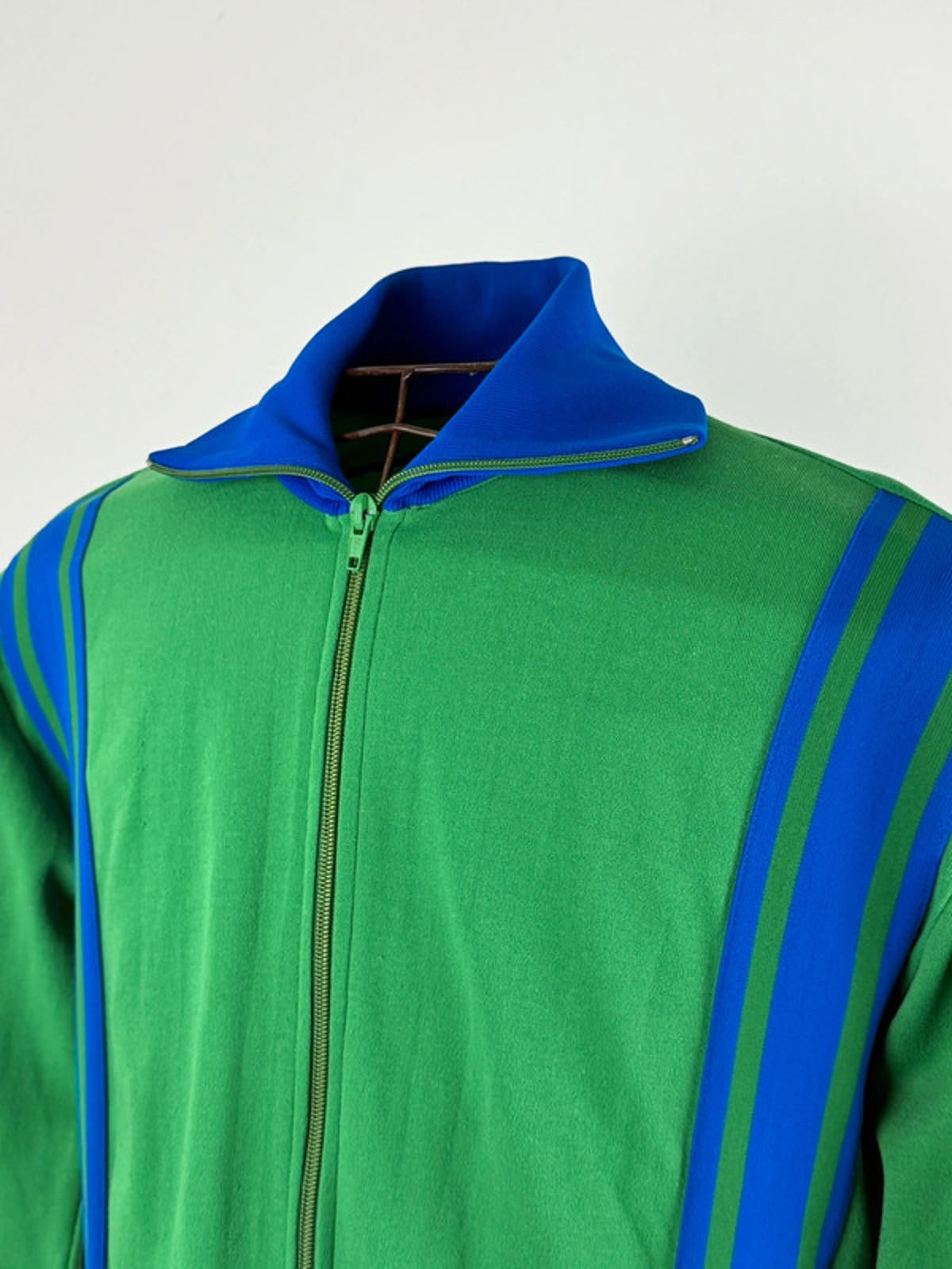 70s Funnel Collar Track Zip Jacket Large