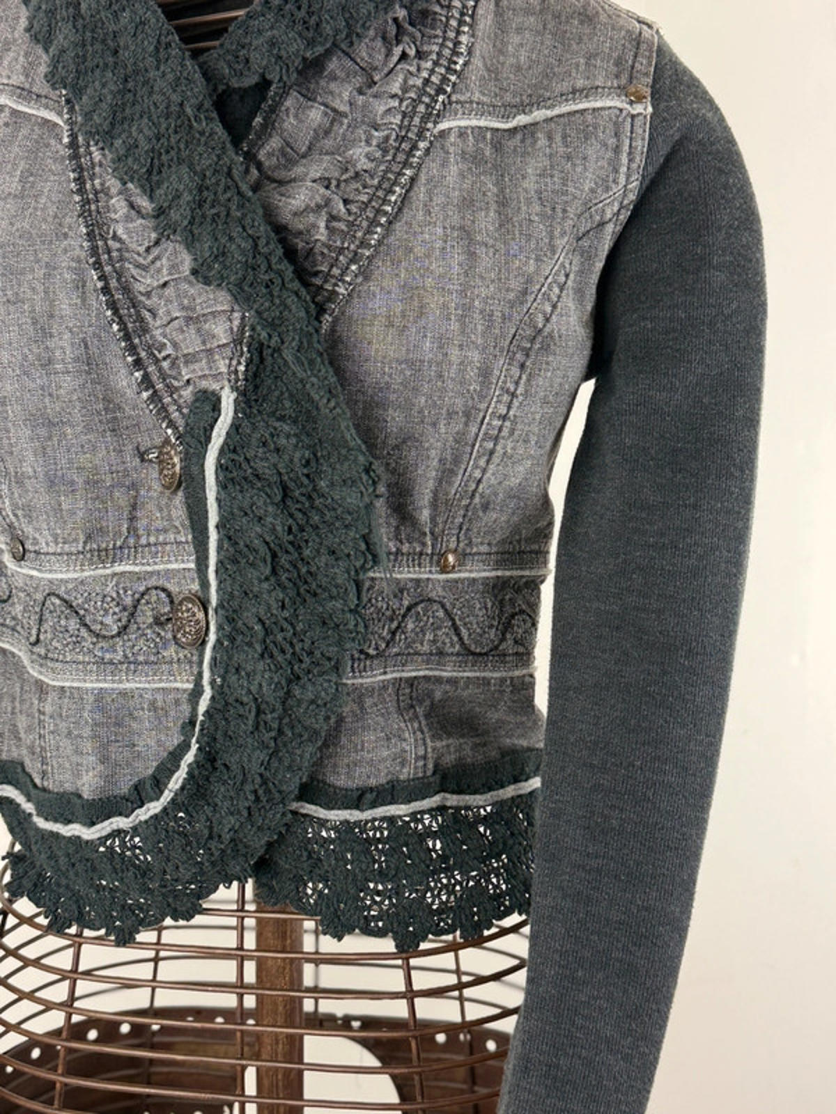 Y2K Cropped Gothic Blazer Jacket XS