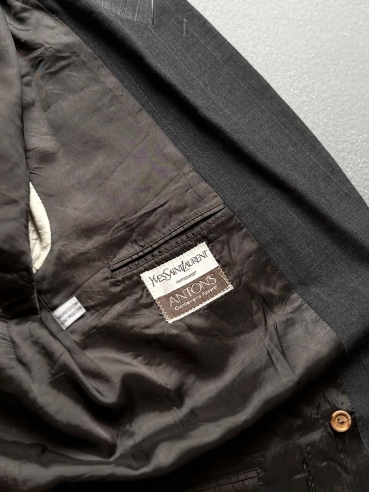 Yves Saint Laurent Vintage Double Breasted Jacket Grey