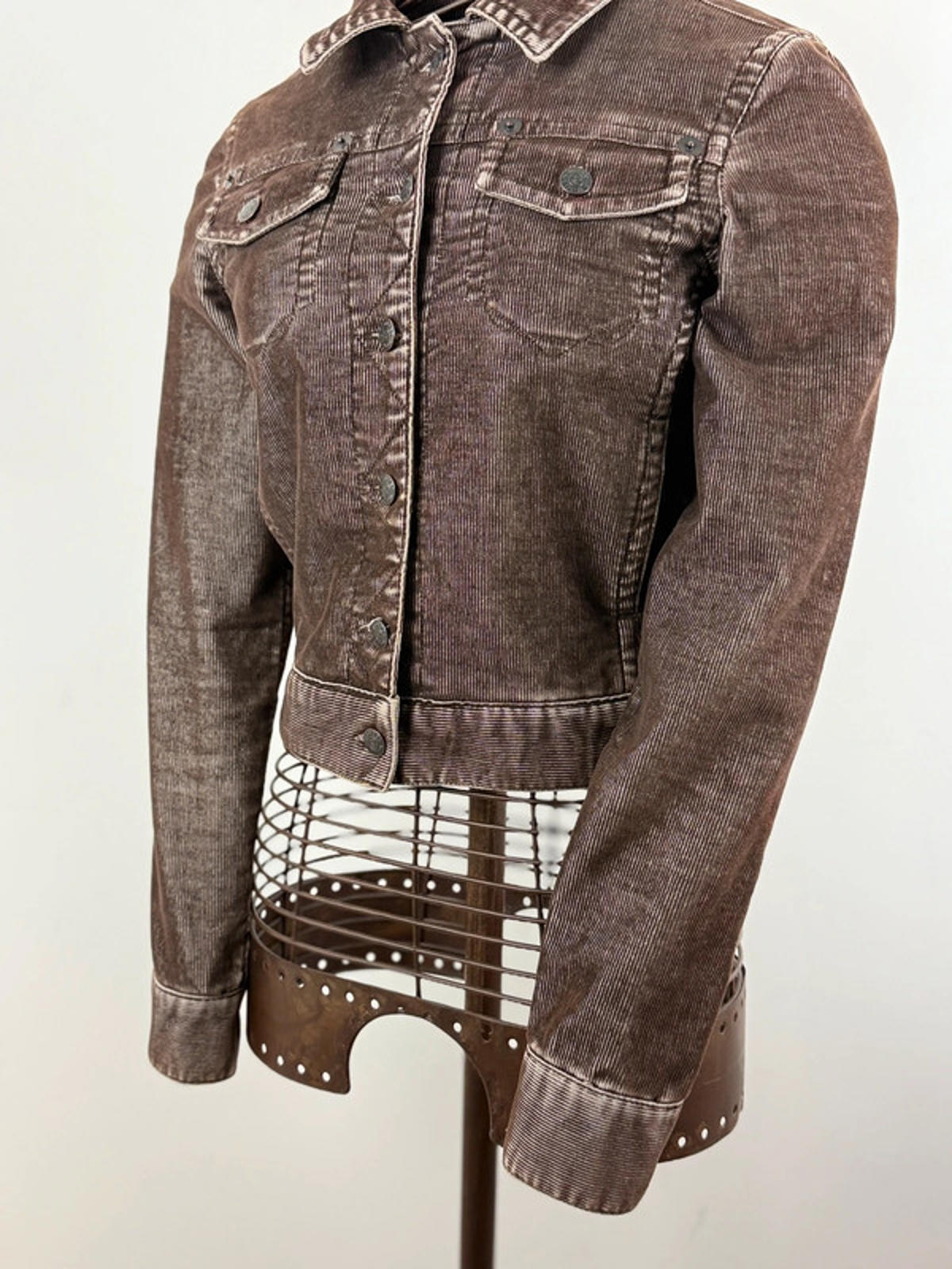 Y2K Cropped Cord Jacket XS