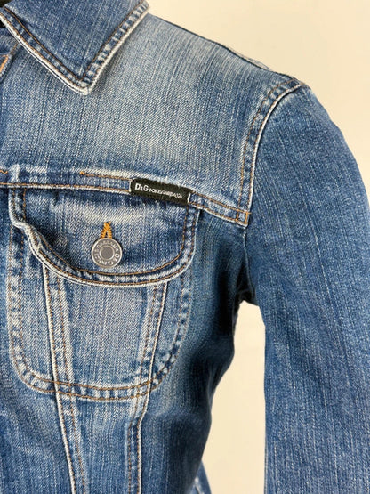 Dolce & Gabbana Y2K Clasp Denim Jacket Size 8