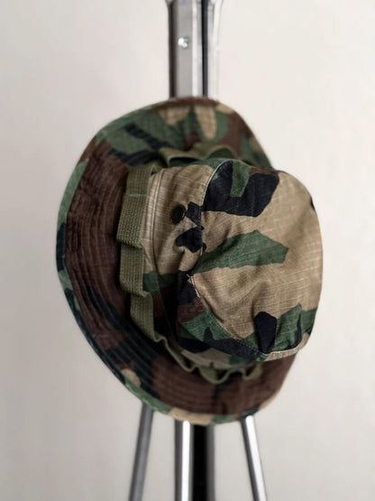 Vintage Army Camo Bush Bucket Hat 6 3/4