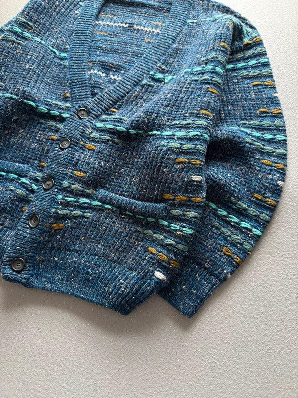 Vintage Cosby Style Grunge Cardigan Medium