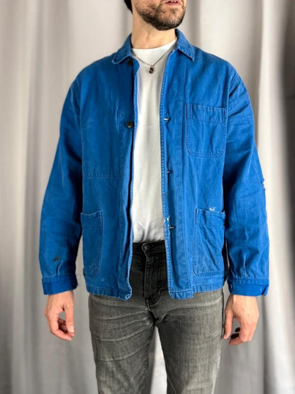 70s French Work Jacket Distressed Medium