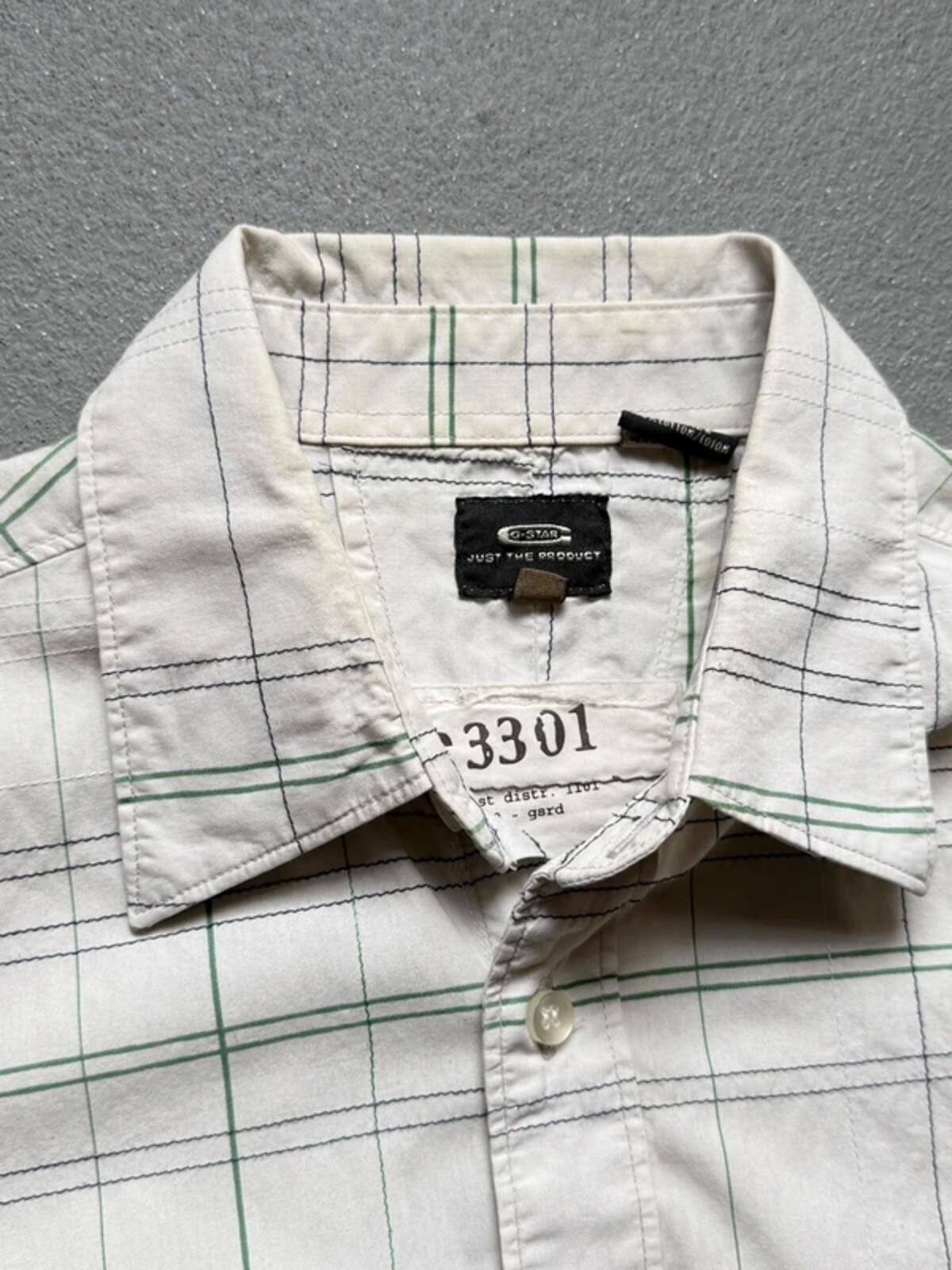 G Star Raw Y2K Short Sleeve Check Shirt Large