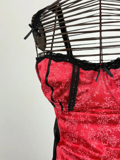 Y2K Camo Corset Top Large