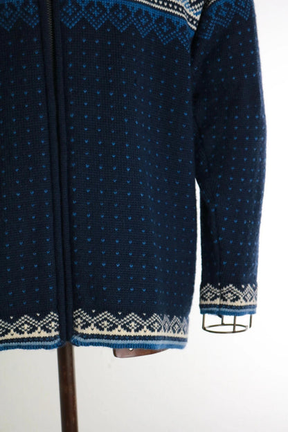 Norway Traditional Zip Cardigan Vintage Large Ladies