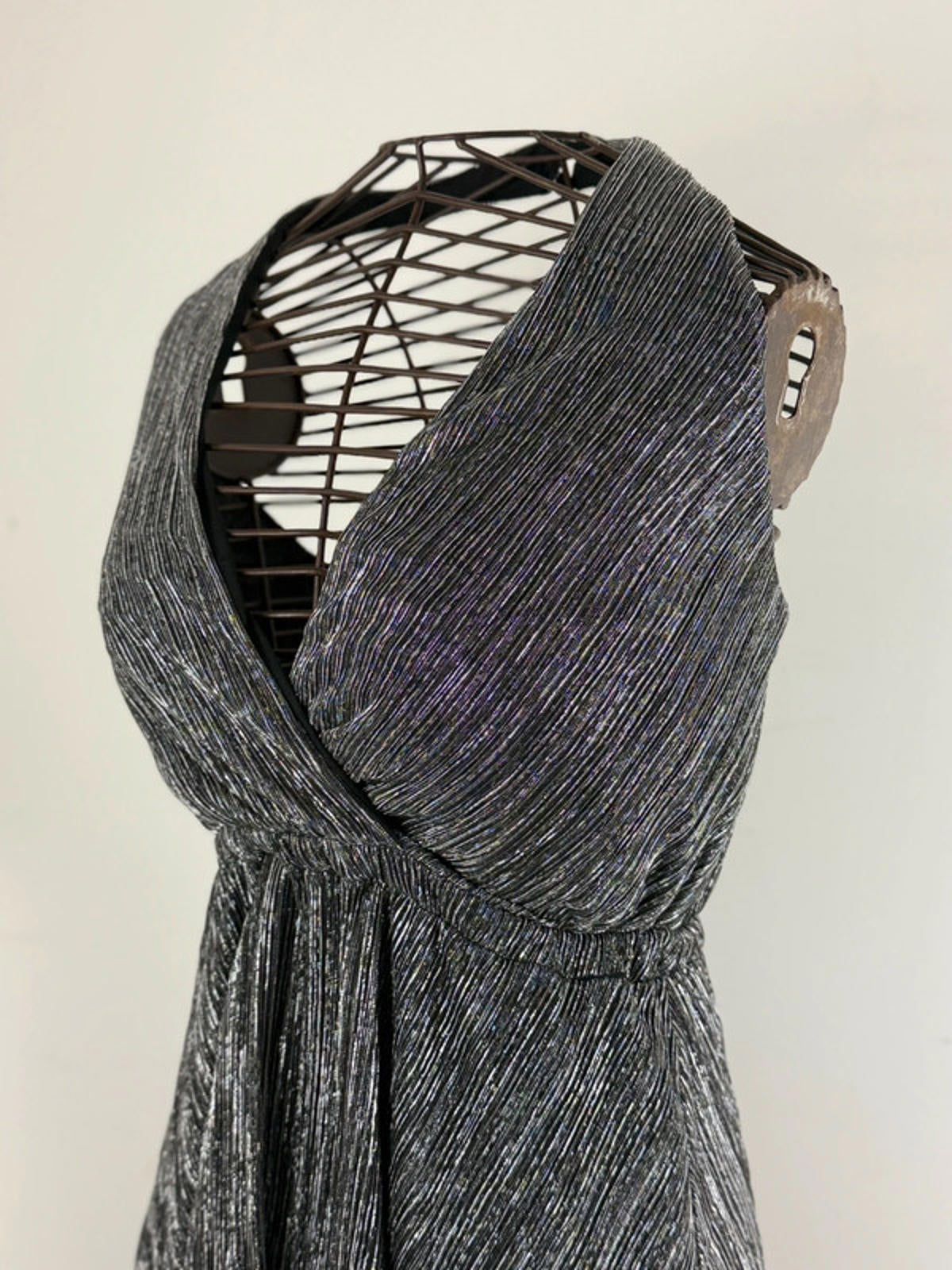 Metallic Backless Dress Size 4 Y2K Miss Selfridge