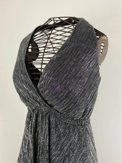 Metallic Backless Dress Size 4 Y2K Miss Selfridge