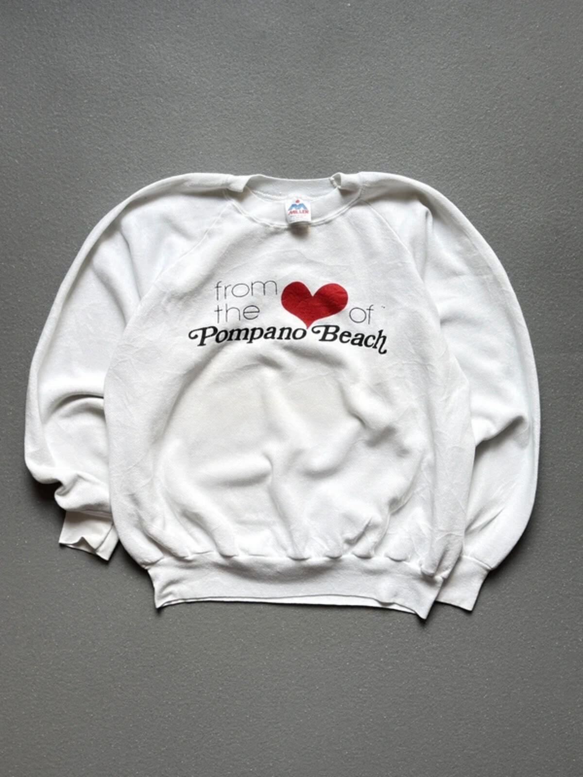Vintage 80s Pompano Beach Sweatshirt Ladies Large