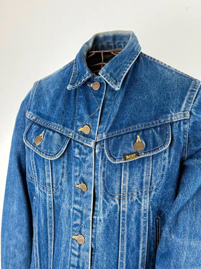 Ms Lee 1980s Denim Rider Jacket Small 8