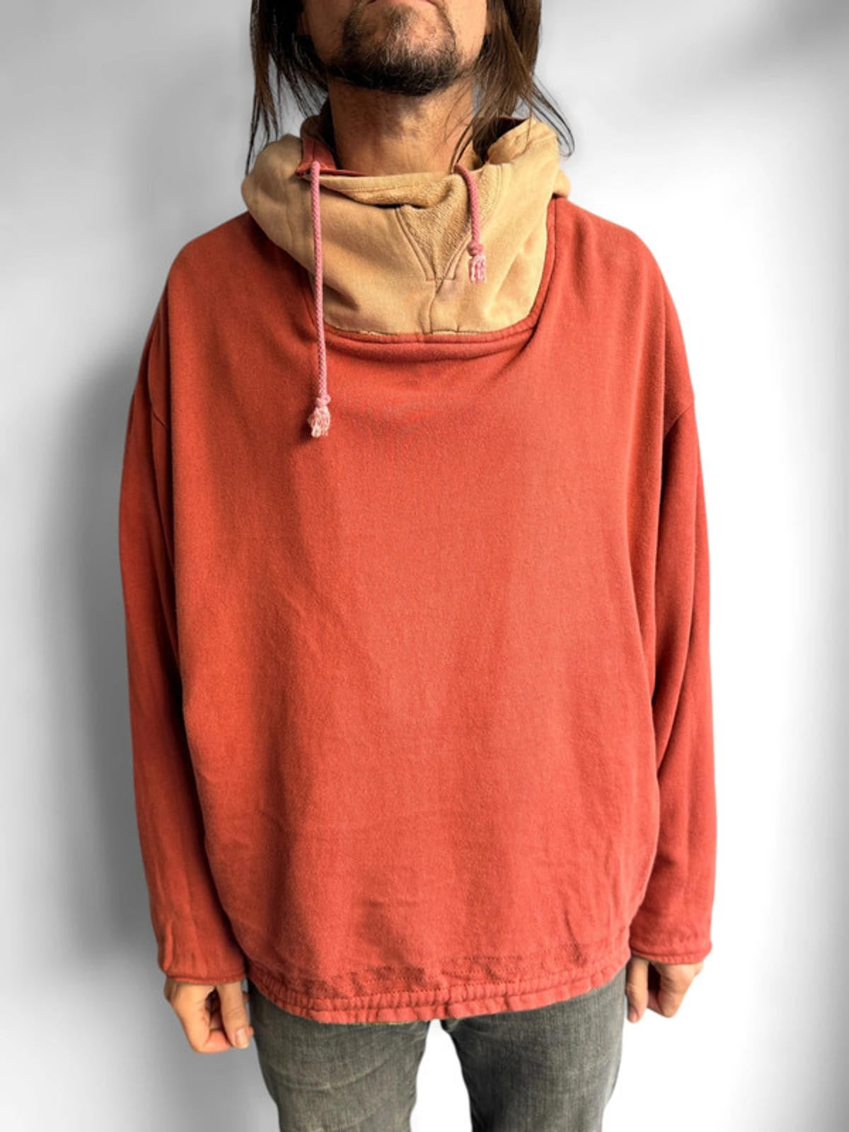 Vintage Reversible Utility Smock Hooded Jacket XXL