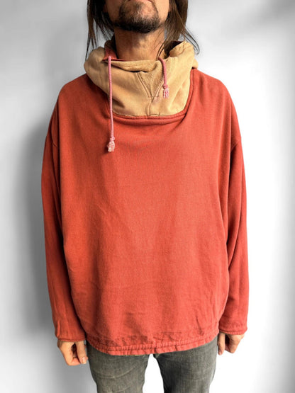 Vintage Reversible Utility Smock Hooded Jacket XXL