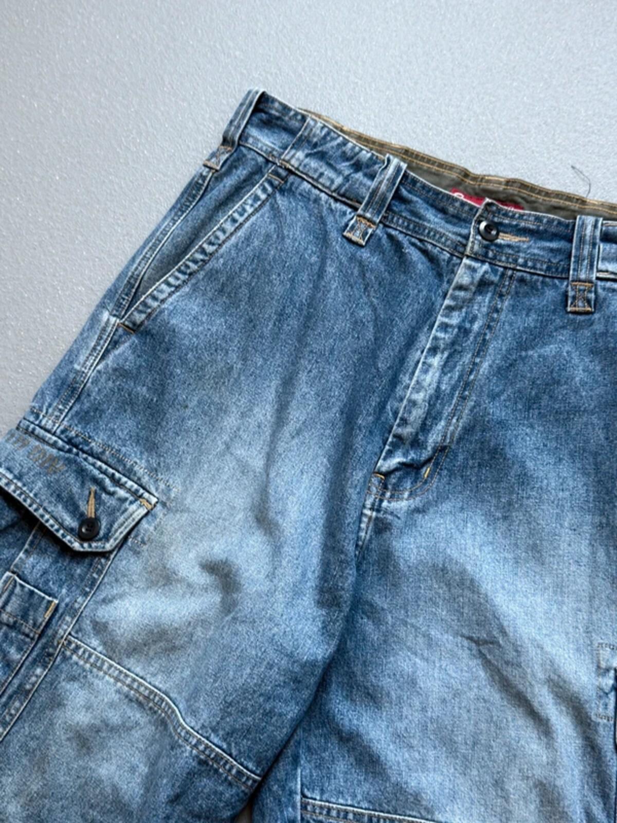 Y2K Baggy Denim Shorts Cargo 34”